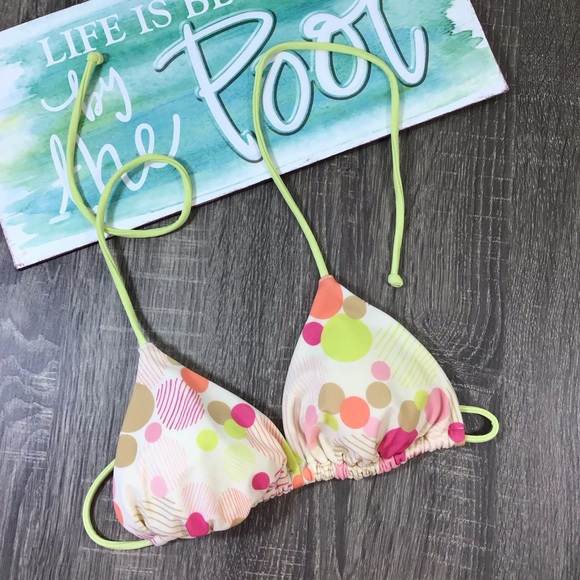 Victoria's Secret Triangle Bikini Top Polka Dot Size Small - Picture 1 of 7